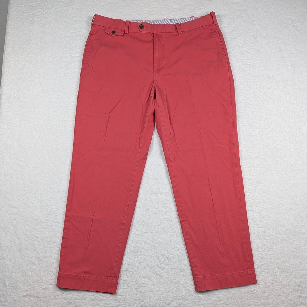 Brooks Brothers Pants Mens 38x30 Red Supima Cotton Stretch Chino Casual